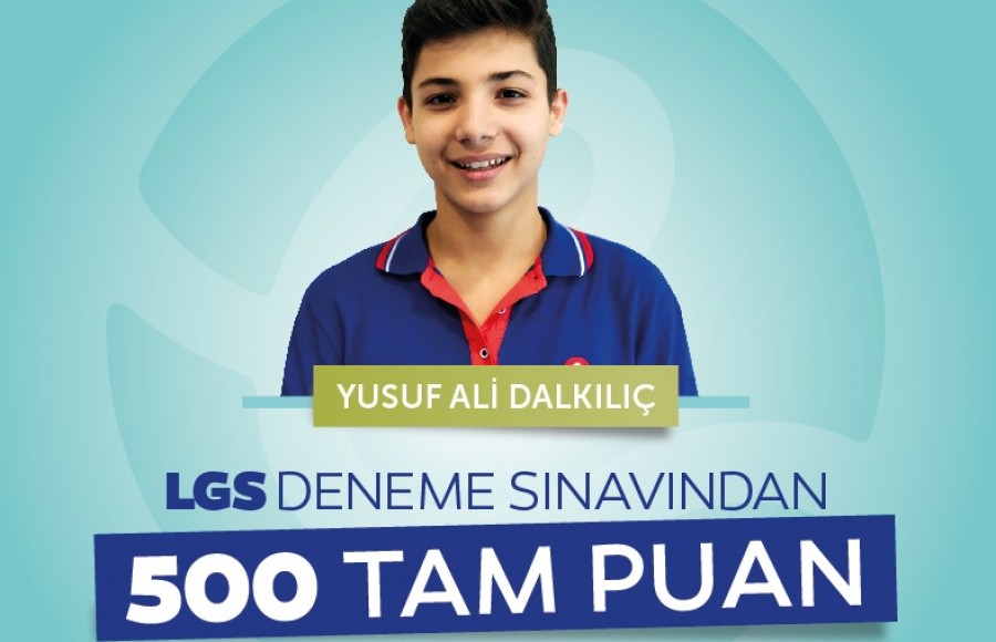 Türkiye genelinde birlikte girdiği BDS 10 LGS deneme sınavında 500 tam puan